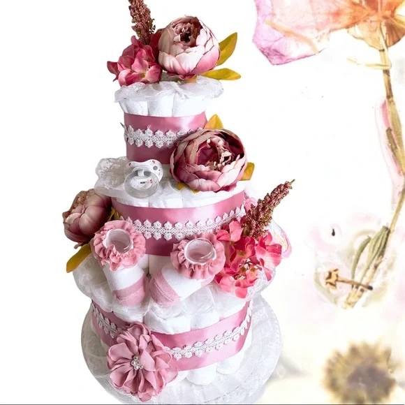 Flowers Diaper Cake